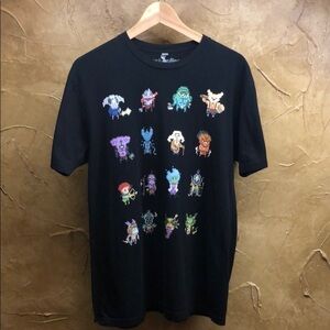 -MENS BLACK T-SHIRT SIZE L- STAR WARS FIGURES